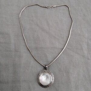 Mother of Pearl Pendant set in Sterling Silver